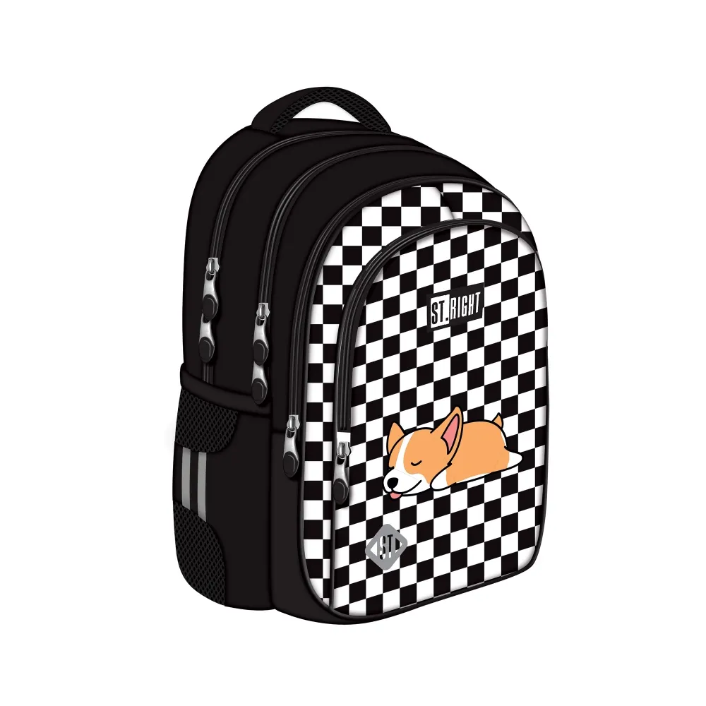 Plecak Szkolny 4-Komorowy Sleepy Corgi St.Right G2