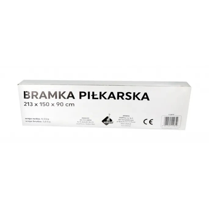 Bramka 213 cm dla małych piłkarzy, łatwa w montażu.