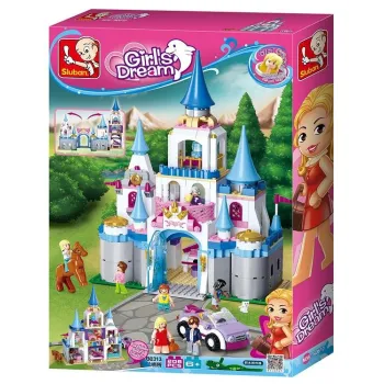 KLOCKI SLUBAN GIRLS SZAFIROWY ZAMEK 815 ELEMENTÓW CZ