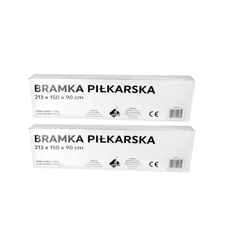 Komplet bramka 2 szt do piłki nożnej 213 x 150 x 90 CZ