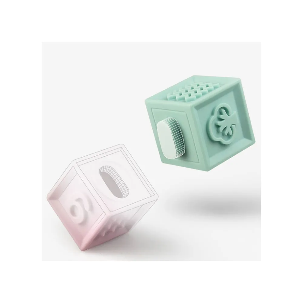 WOOPIE BABY Klocki Sensoryczne Układanka Do Ściskania Dźwięk 12 el.