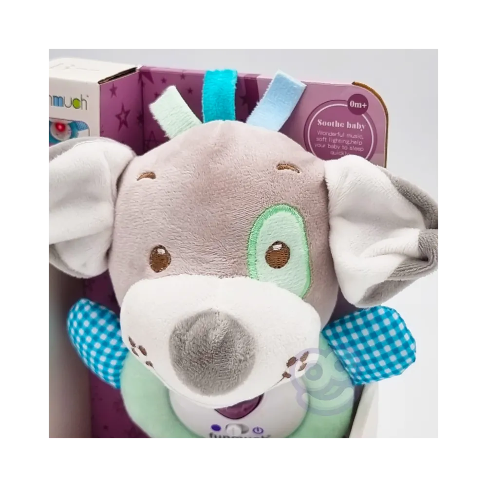 WOOPIE BABY Interaktywny Pluszak Przytulanka dla Niemowląt Światło Dźwięk Piesek Usypiacz