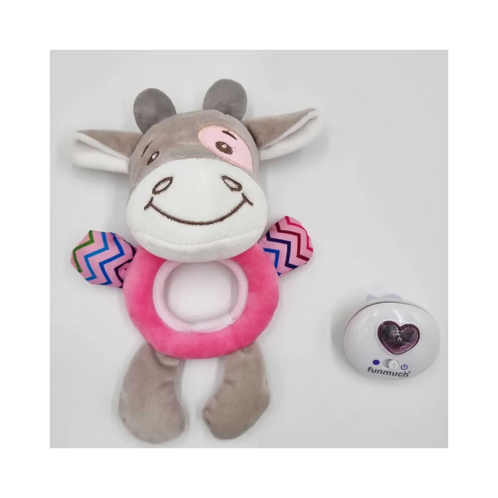 WOOPIE BABY Interaktywny Pluszak Przytulanka dla Niemowląt Światło Dźwięk Byczek Gryzak Usypiacz