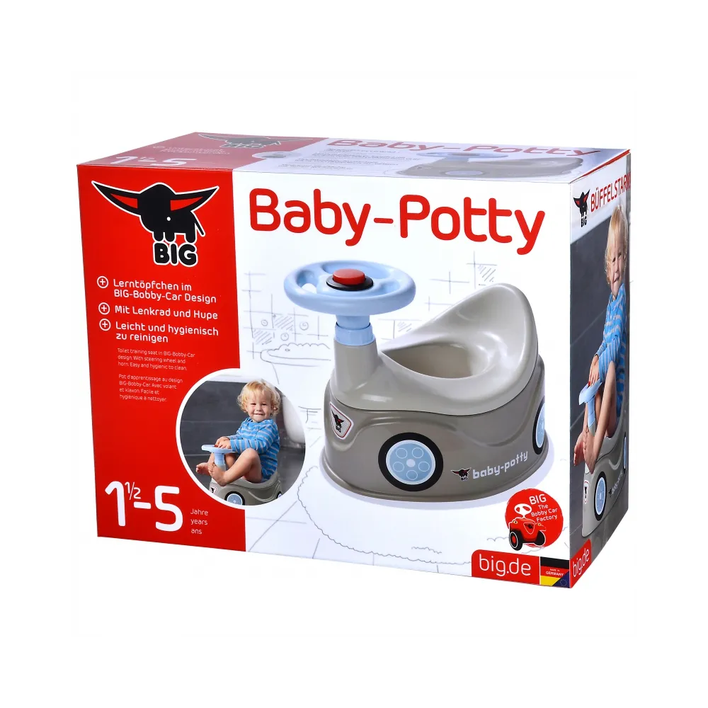 BIG Nocnik Szary New Bobby Car Autko Kierownica