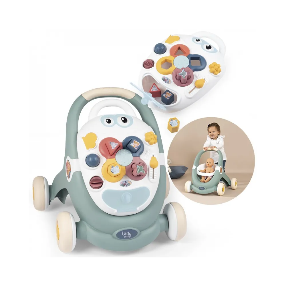 SMOBY Little Chodzik 3w1 Pchacz Interaktywny Wózek