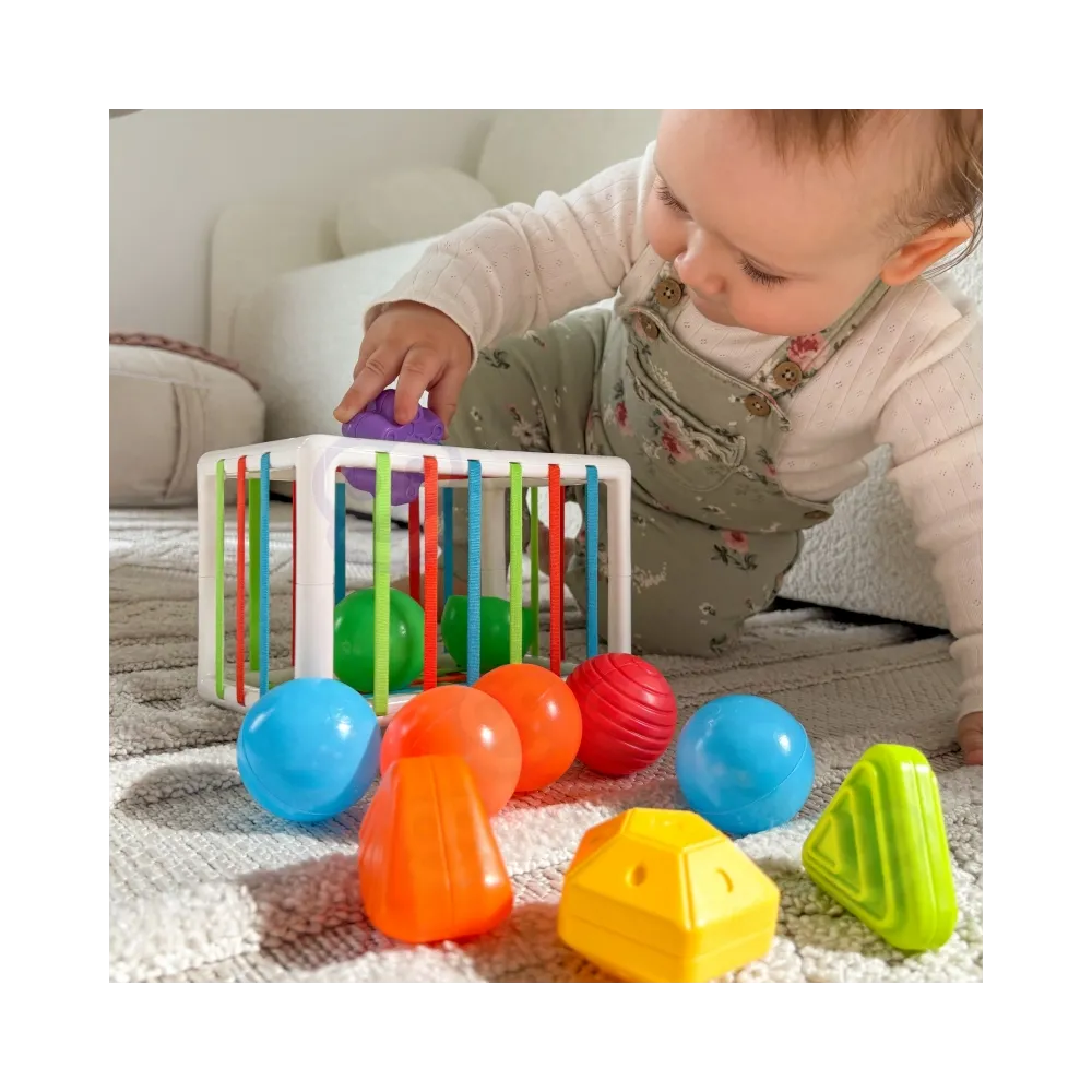 WOOPIE BABY Elastyczna Kostka Sensoryczna Sorter dla Dzieci Kolorowe Kształty 13 el.