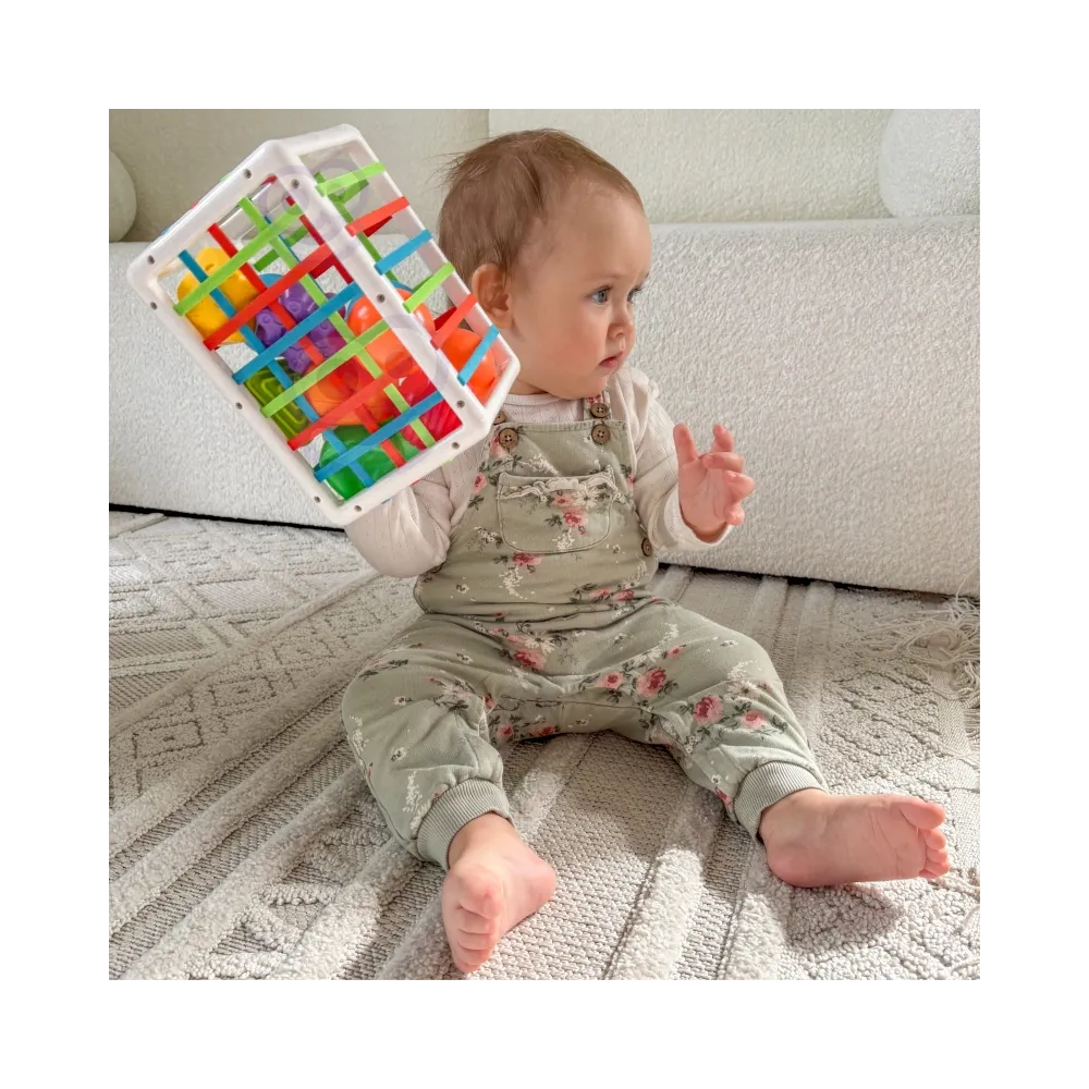 WOOPIE BABY Elastyczna Kostka Sensoryczna Sorter dla Dzieci Kolorowe Kształty 13 el.