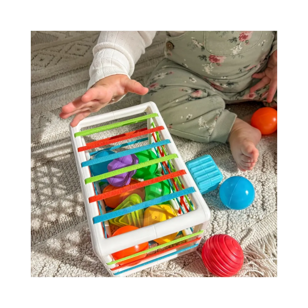 WOOPIE BABY Elastyczna Kostka Sensoryczna Sorter dla Dzieci Kolorowe Kształty 13 el.