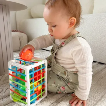 WOOPIE BABY Elastyczna Kostka Sensoryczna Sorter dla Dzieci Kolorowe Kształty 13 el.