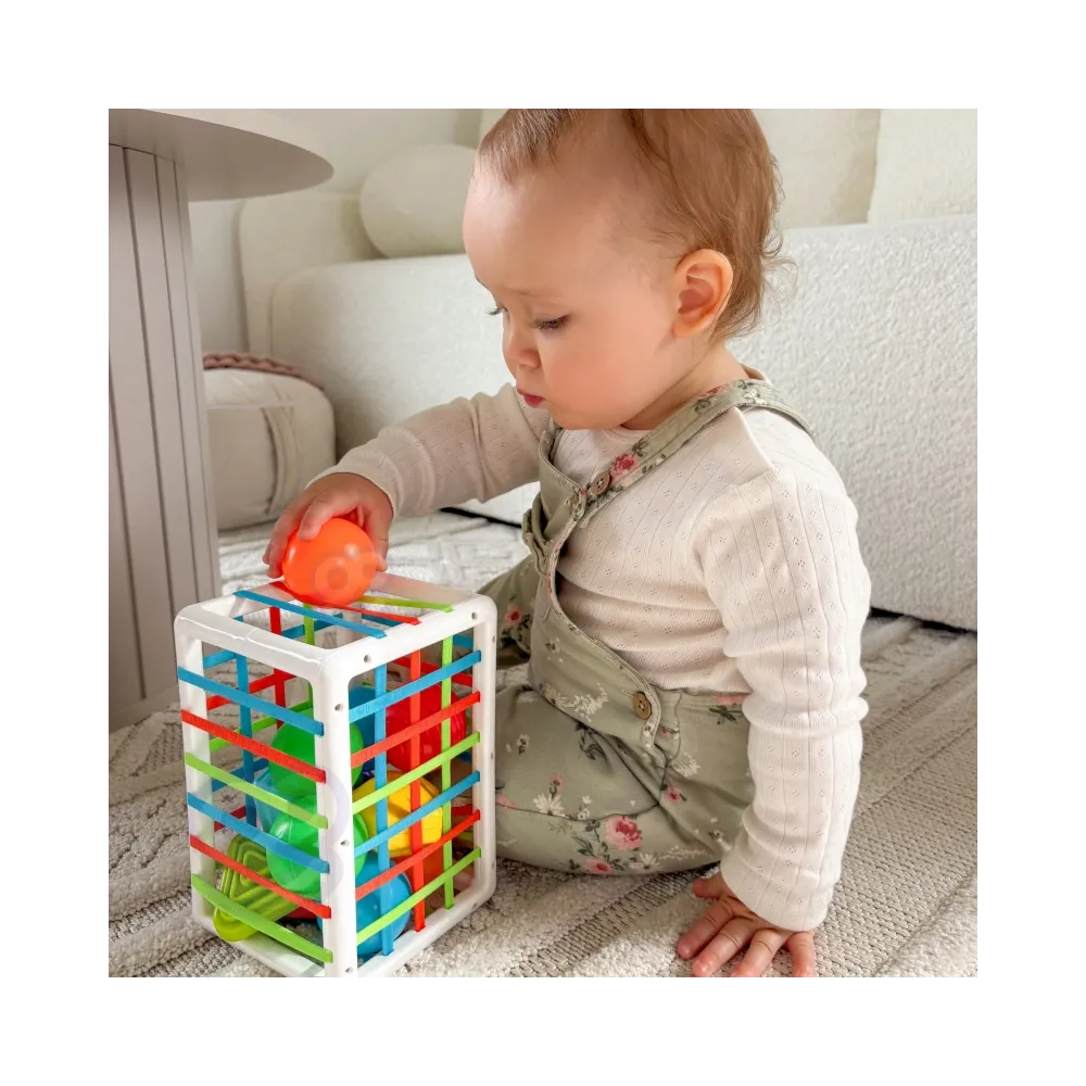 WOOPIE BABY Elastyczna Kostka Sensoryczna Sorter dla Dzieci Kolorowe Kształty 13 el.