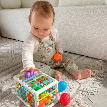 WOOPIE BABY Elastyczna Kostka Sensoryczna Sorter dla Dzieci Kolorowe Kształty 13 el.