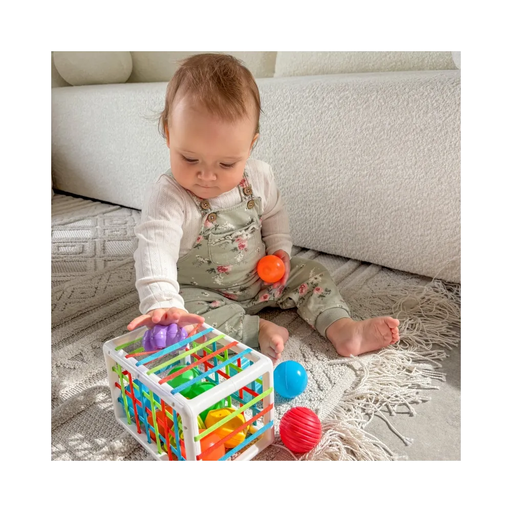 WOOPIE BABY Elastyczna Kostka Sensoryczna Sorter dla Dzieci Kolorowe Kształty 13 el.