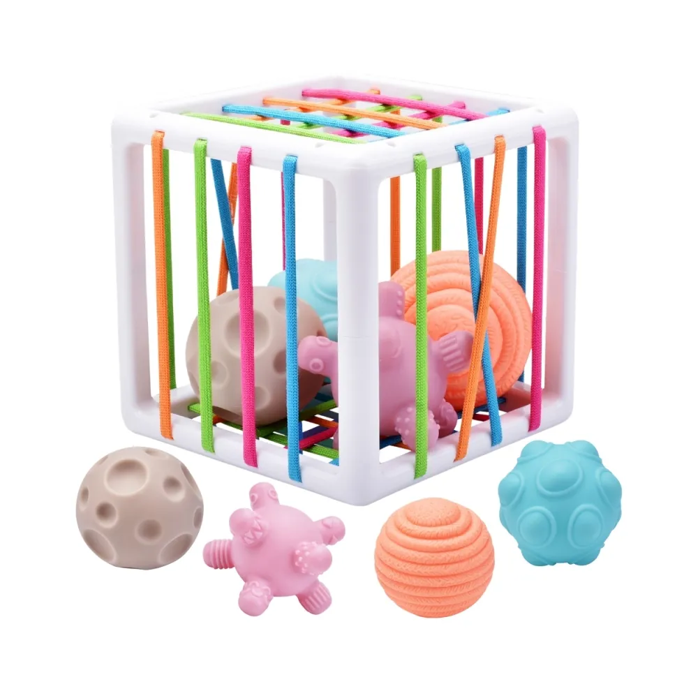 WOOPIE BABY Elastyczna Kostka Sensoryczna Sorter dla Dzieci Zwariowane Kształty 5 el.