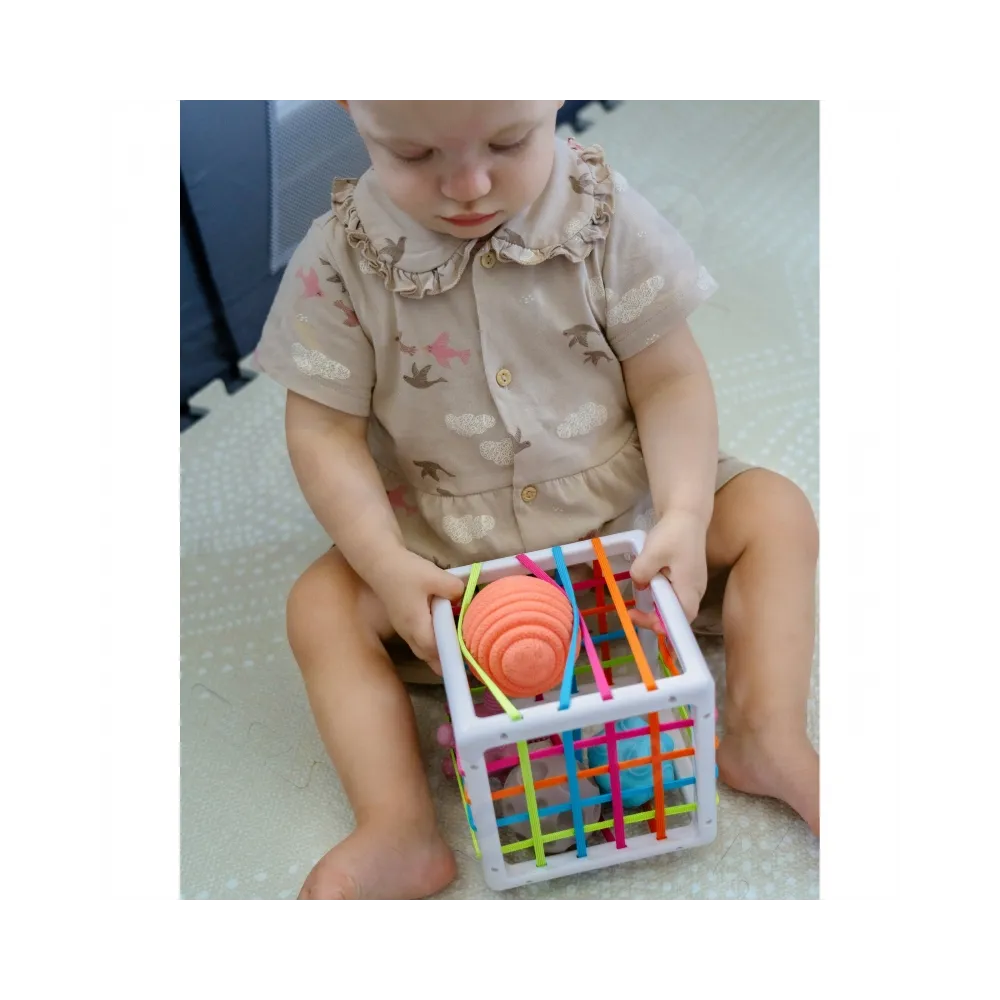 WOOPIE BABY Elastyczna Kostka Sensoryczna Sorter dla Dzieci Zwariowane Kształty 5 el.