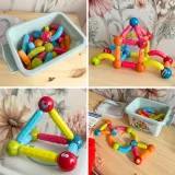 WOOPIE Magnetyczne Klocki Konstrukcyjne Edukacyjne 52 el.