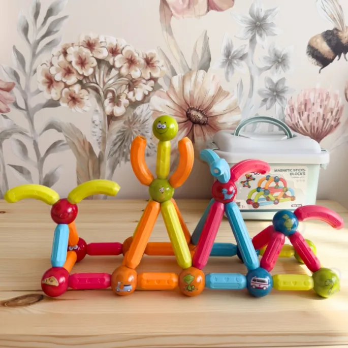 Edukacyjne klocki rozwojowe z kartą wzorów