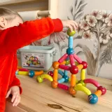 WOOPIE Magnetyczne Klocki Konstrukcyjne Edukacyjne 52 el.