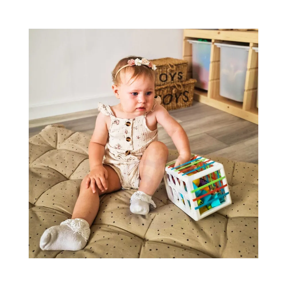 WOOPIE BABY Elastyczna Kostka Sensoryczna Sorter dla Dzieci Kolorowe Kształty Alfabet 15 el.