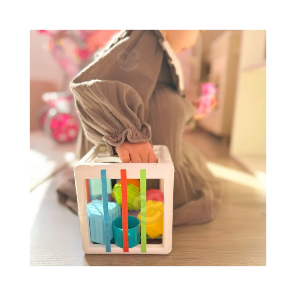 WOOPIE BABY Elastyczna Kostka Sensoryczna Sorter dla Dzieci Kolorowe Kształty 11 el.