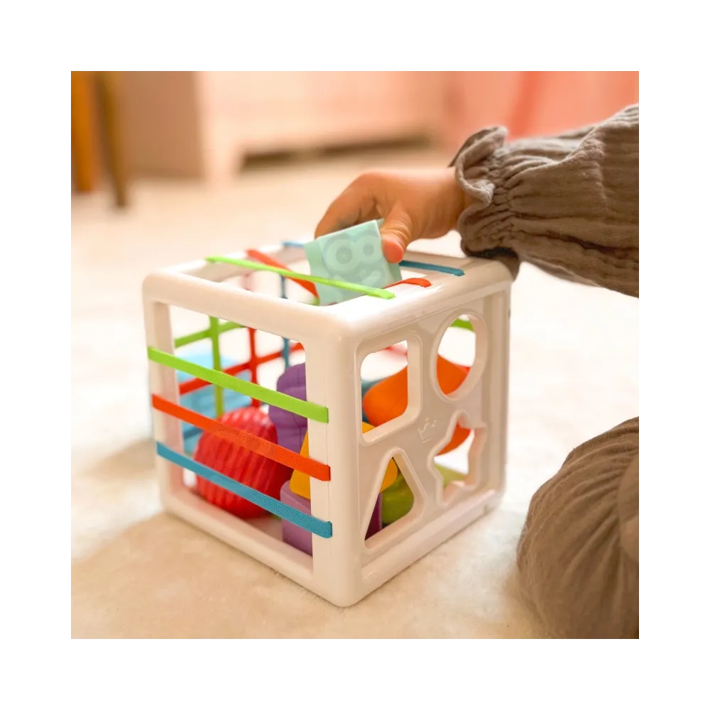WOOPIE BABY Elastyczna Kostka Sensoryczna Sorter dla Dzieci Kolorowe Kształty 11 el.