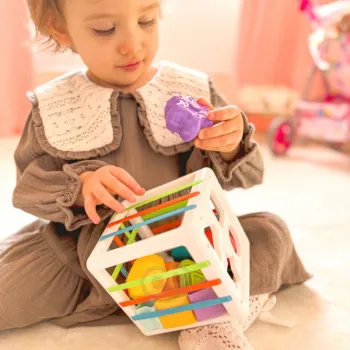 WOOPIE BABY Elastyczna Kostka Sensoryczna Sorter dla Dzieci Kolorowe Kształty 11 el.