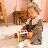 WOOPIE BABY Elastyczna Kostka Sensoryczna Sorter dla Dzieci Kolorowe Kształty 11 el.