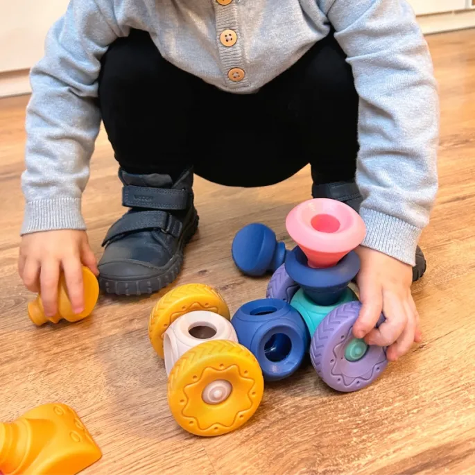 Miękkie klocki do ściskania z różnorodnymi fakturami