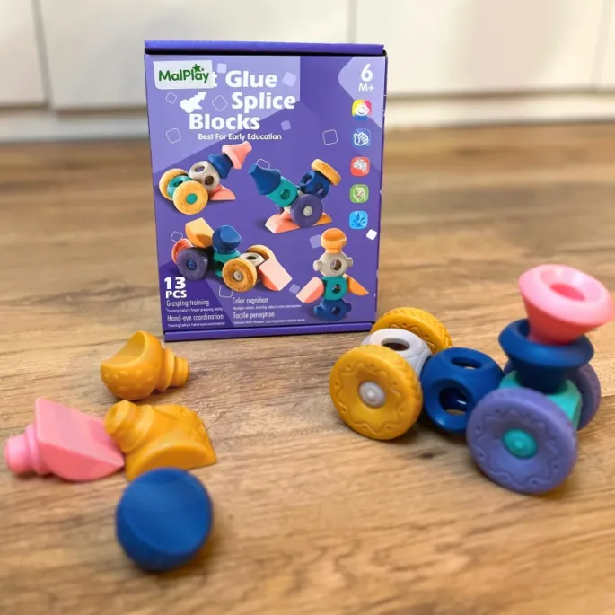 Wysokiej jakości klocki sensoryczne dla dzieci od 6 miesiąca życia