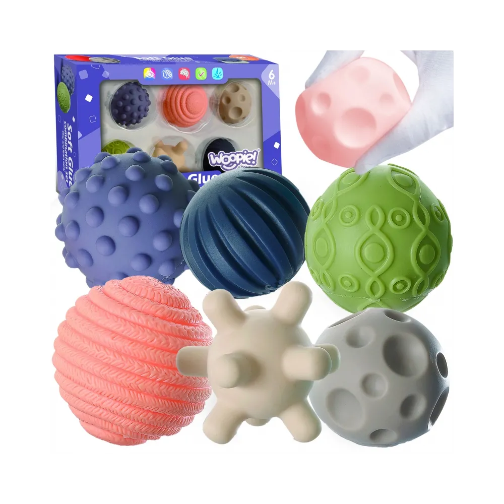 WOOPIE BABY Klocki Sensoryczne do Ściskania 6 el.