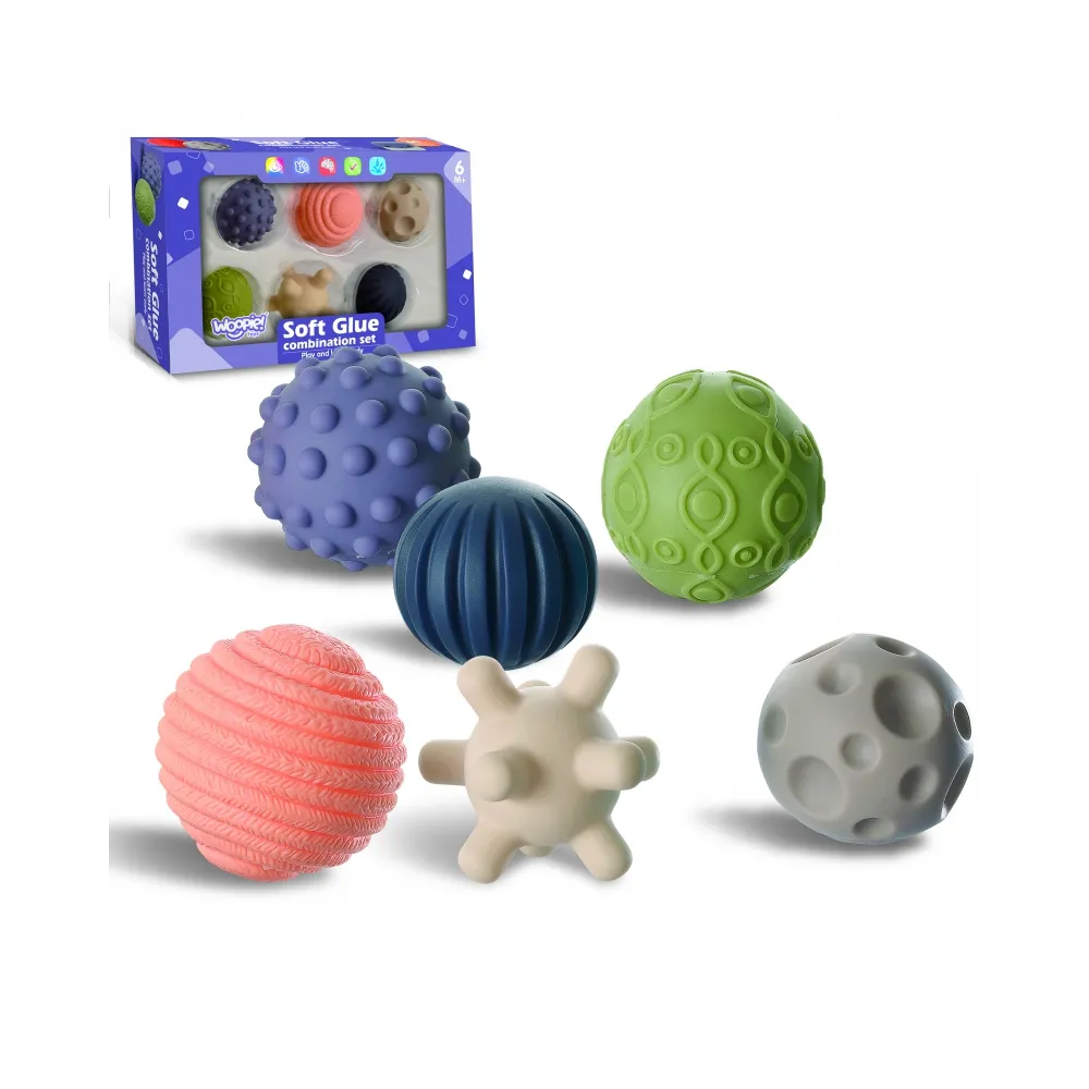 WOOPIE BABY Klocki Sensoryczne do Ściskania 6 el.