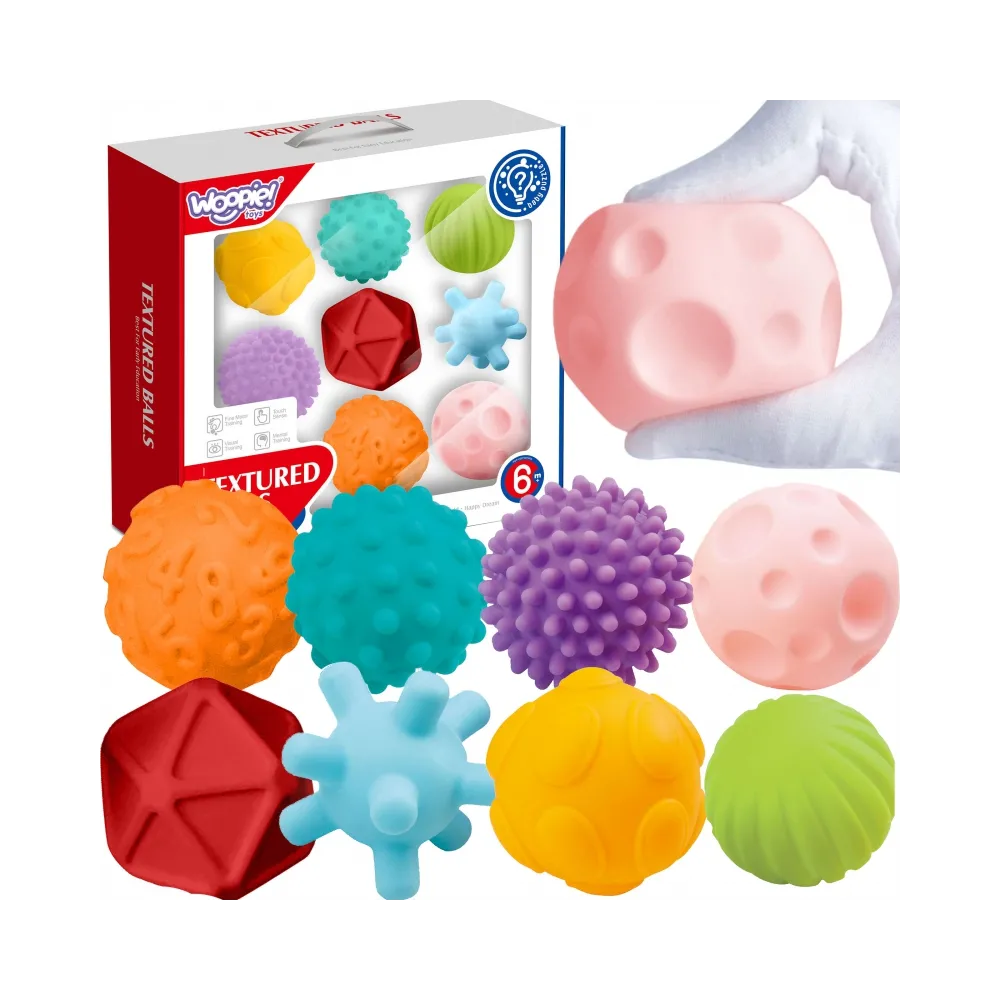 WOOPIE BABY Klocki Sensoryczne do Ściskania 8 el.