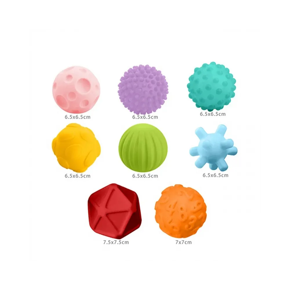 WOOPIE BABY Klocki Sensoryczne do Ściskania 8 el.