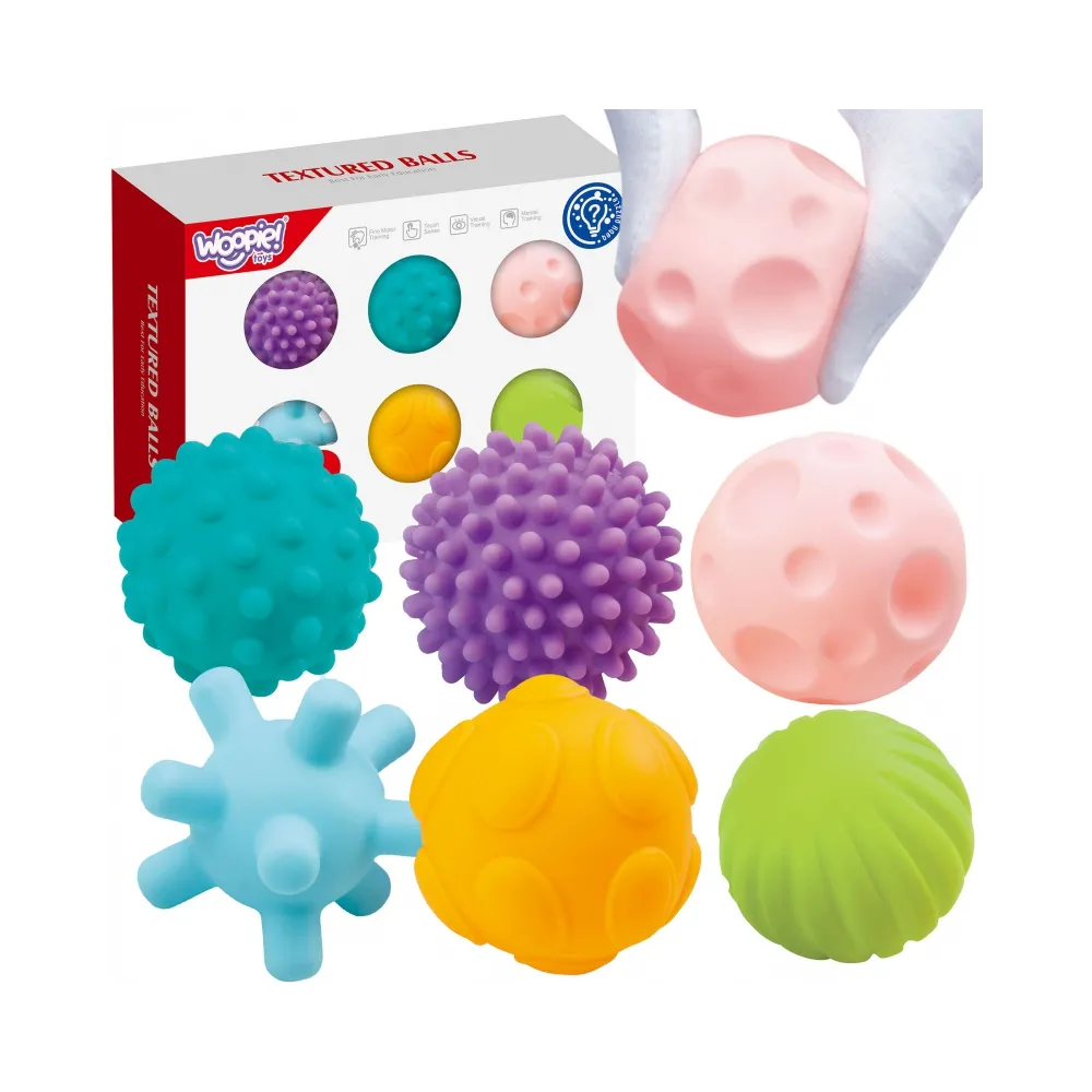 WOOPIE BABY Klocki Sensoryczne do Ściskania 6 el.