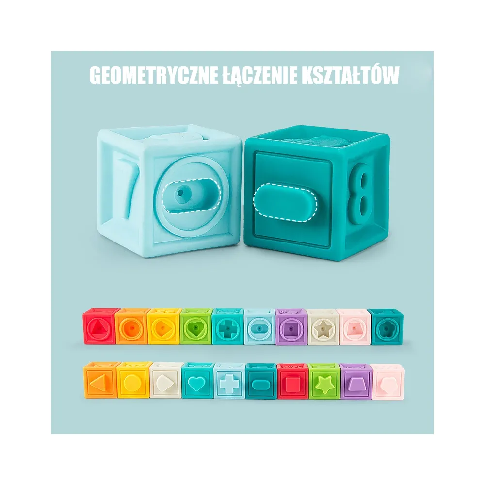 WOOPIE BABY Sensory Puzzles Squeeze Puzzle Sound Learning to Count 20 el.