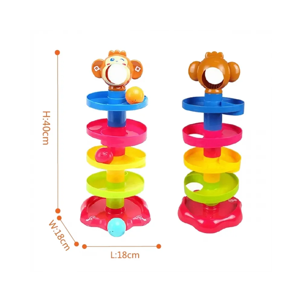 WOOPIE BABY Kulodrom Tor Kulkowy Zestaw Spirala + 3 Kulki