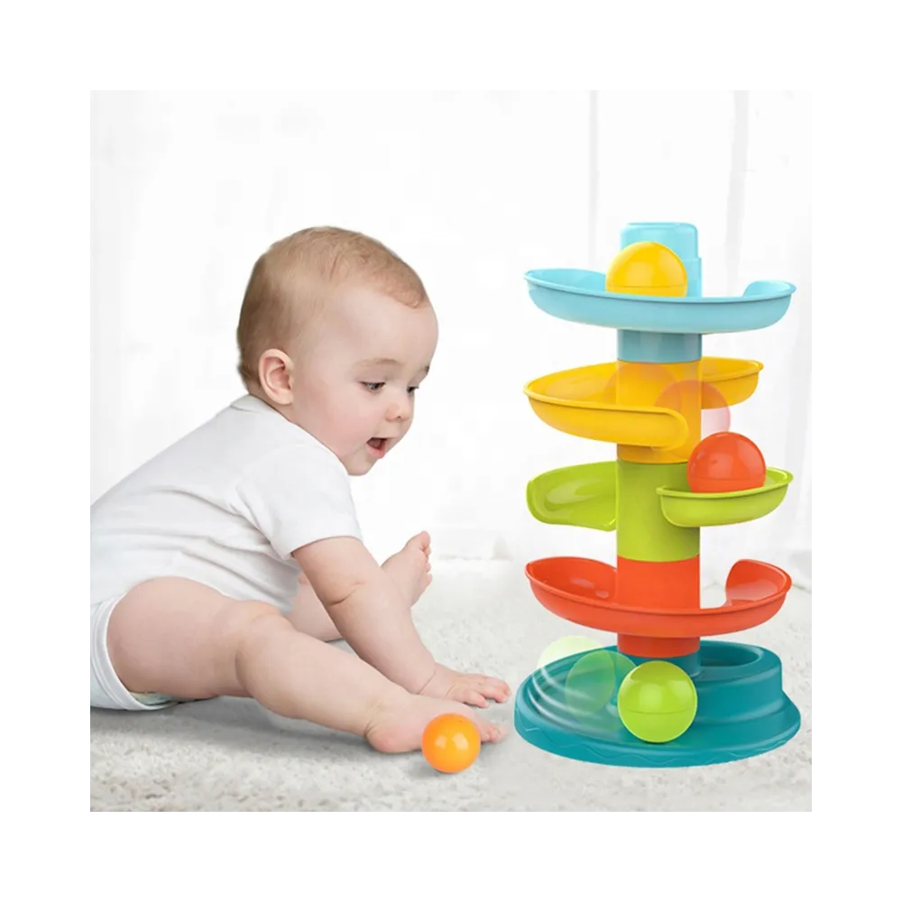 WOOPIE BABY Kulodrom Tor Kulkowy Zestaw Spirala + 3 Kulki