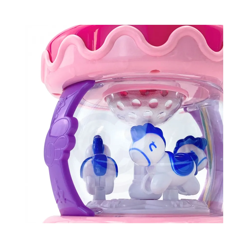 WOOPIE BABY Bębenek Pozytywka Projektor 3w1 Zabawka Muzyczna dla Niemowląt + Walec Roller do Nauki Raczkowania