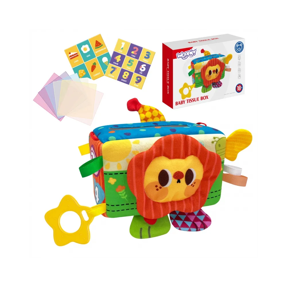 WOOPIE BABY Zabawka Edukacyjna Sensoryczna Pudełeczko Chusteczek