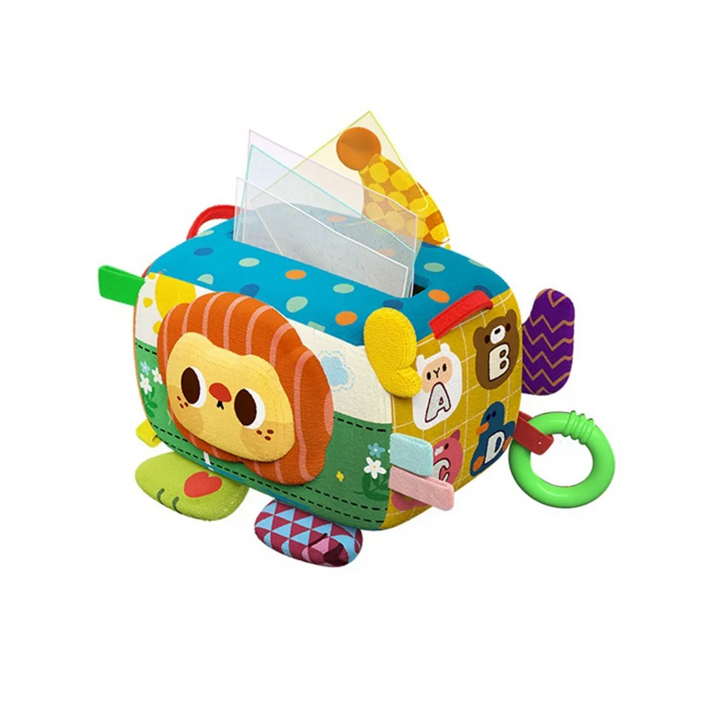 WOOPIE BABY Zabawka Edukacyjna Sensoryczna Pudełeczko Chusteczek