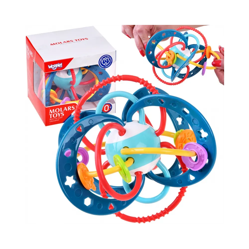 WOOPIE BABY Zabawka Sensoryczna 2w1 Gryzak Grzechotka Montessori