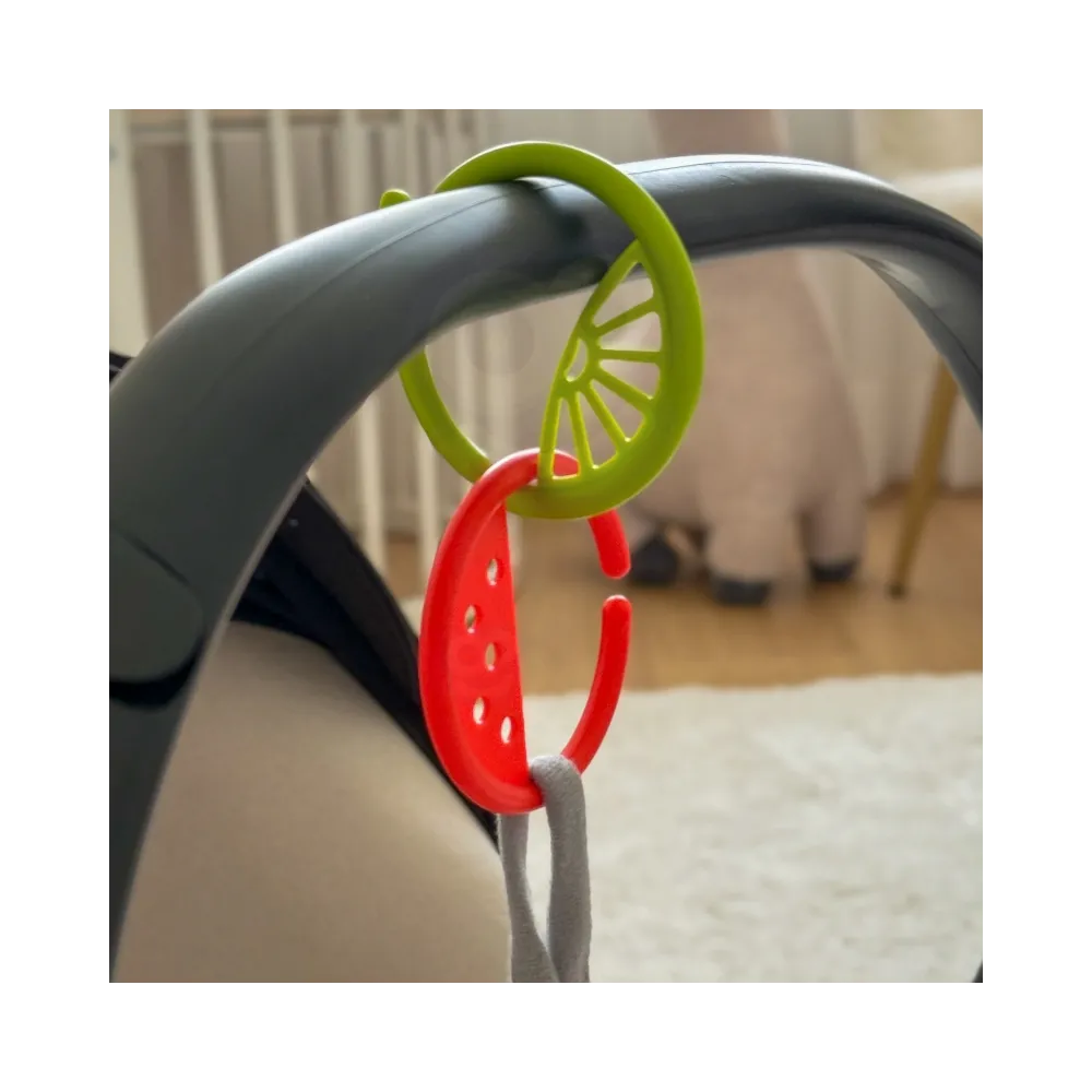 WOOPIE BABY Zabawka Sensoryczna Gryzaki dla Niemowląt Zawieszki Owoce Łańcuszek 4 el.