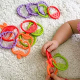 WOOPIE BABY Zabawka Sensoryczna Gryzaki dla Niemowląt Zawieszki Owoce Łańcuszek 4 el.