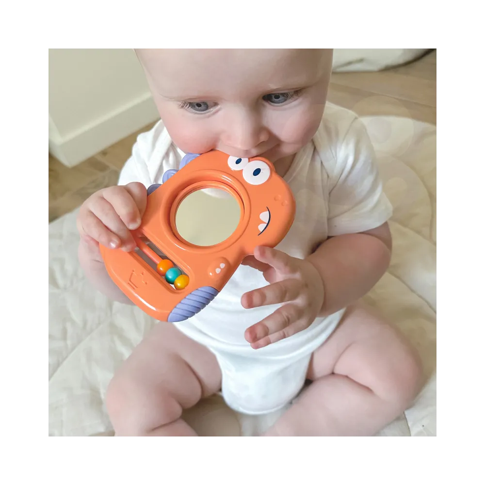 WOOPIE BABY Zabawka Sensoryczna Gryzak Lusterko Dino