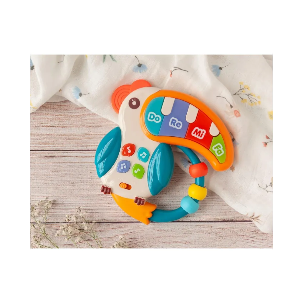 WOOPIE BABY Zabawka Muzyczna Pianinko Gryzaczek Pelikan 3w1