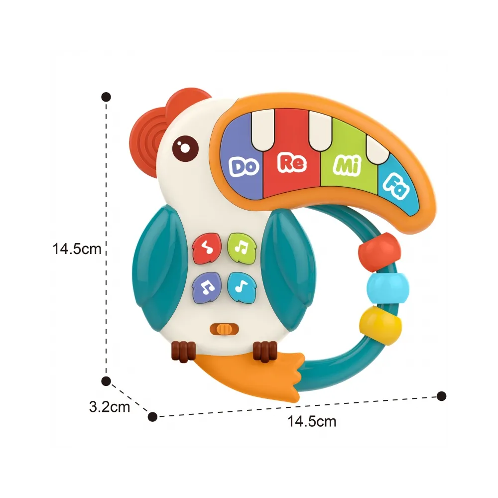WOOPIE BABY Zabawka Muzyczna Pianinko Gryzaczek Pelikan 3w1