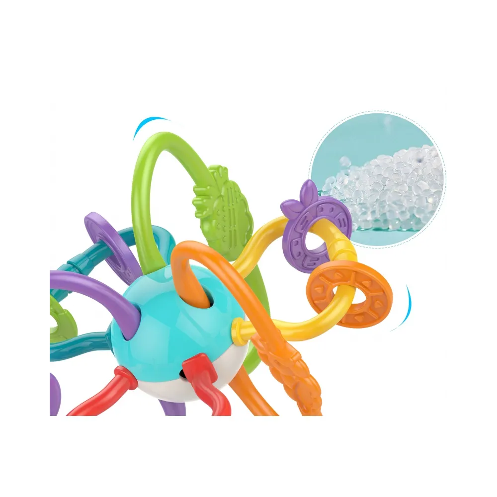 Bezpieczna zabawka sensoryczna stymulująca dotyk, wzrok i słuch dziecka