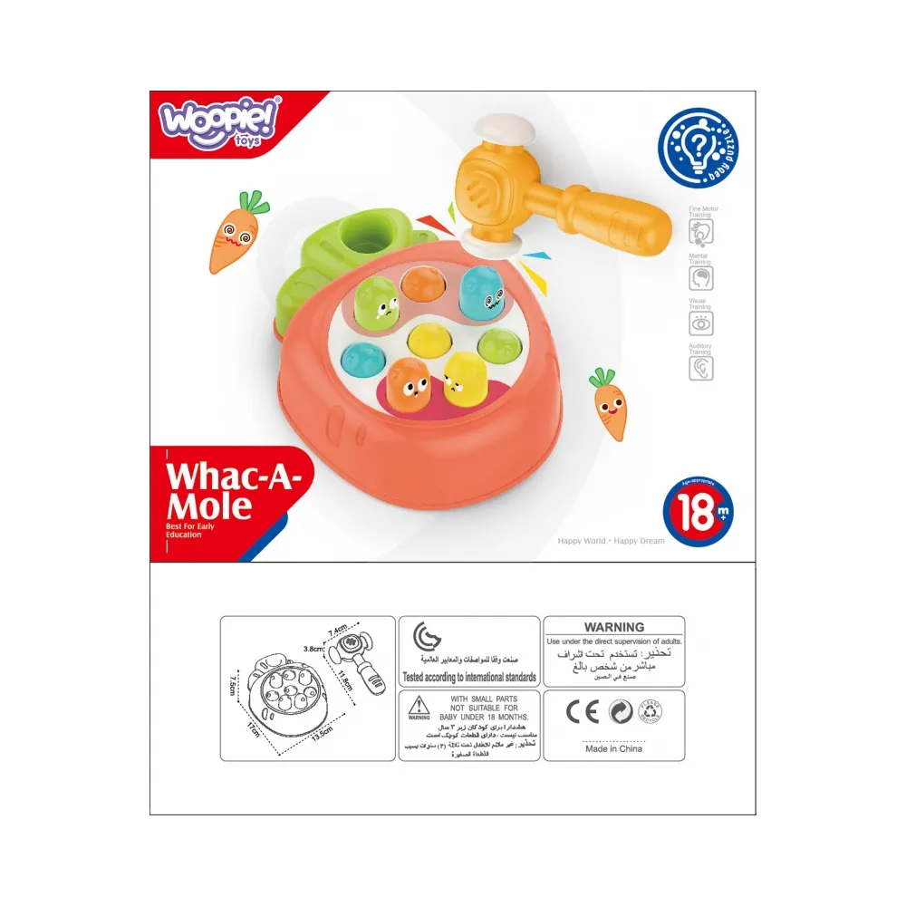 WOOPIE BABY Gra Zręcznościowa Uderz Kreta Wbijanka