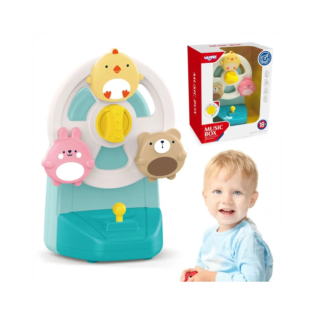 WOOPIE BABY Pozytywka Karuzela Zwierzęta Zabawka Muzyczna Edukacyjna
