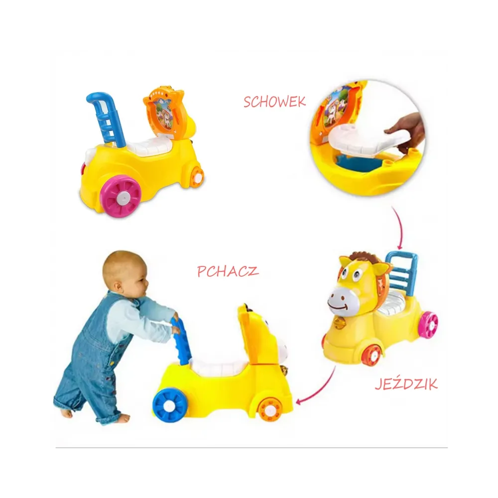 WOOPIE BABY Chodzik Jeździk Nocnik 3w1 Osiołek