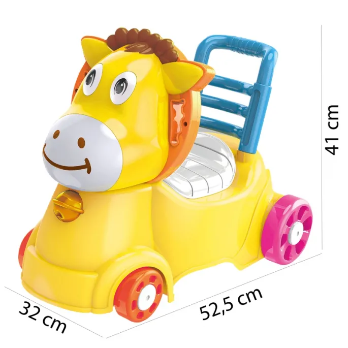 Chodzik Osiołek dla dzieci z cichymi kołami i stabilnym oparciem.